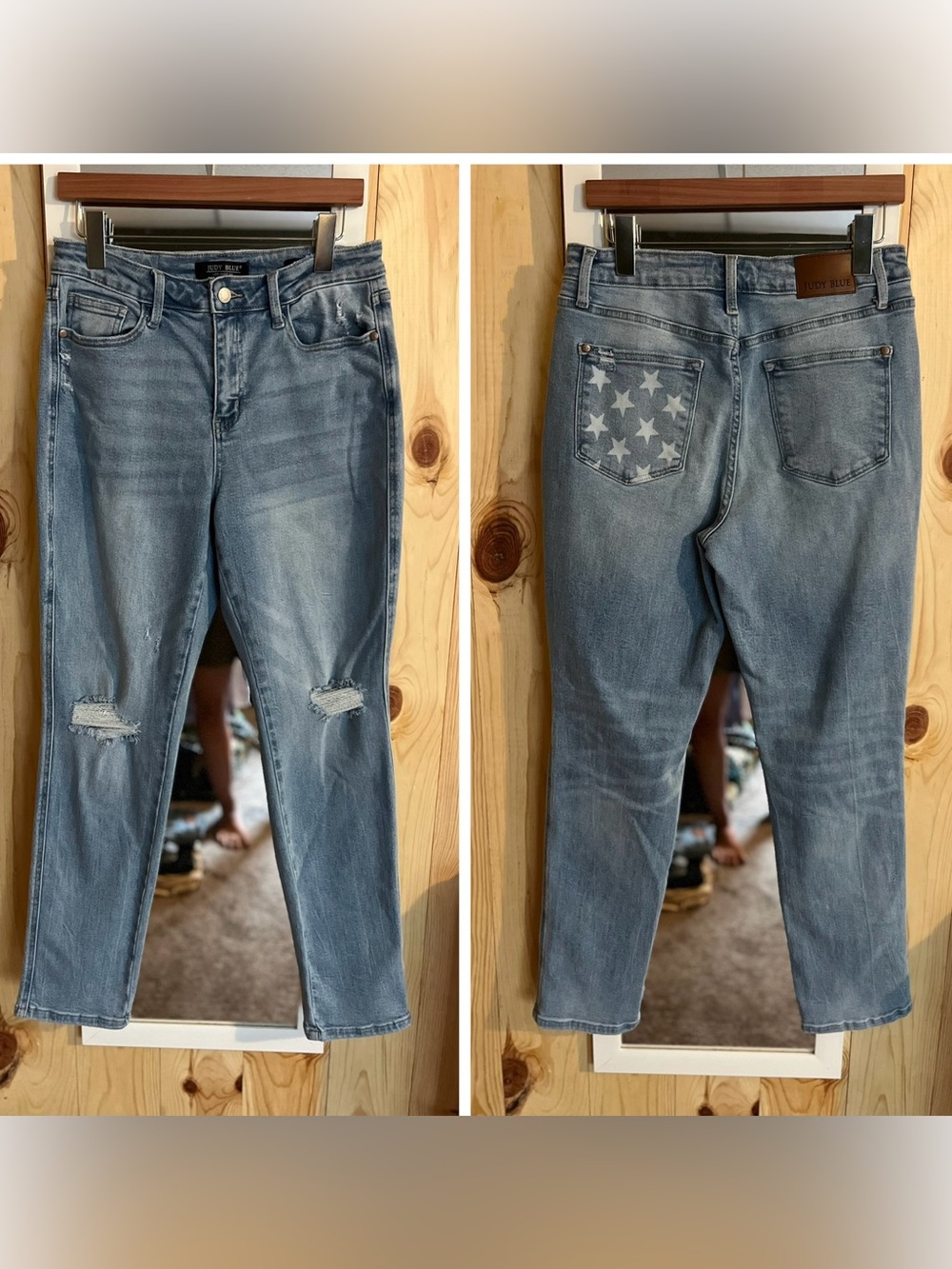 Judy Blue Boyfriend Star Pocket Jeans Like New